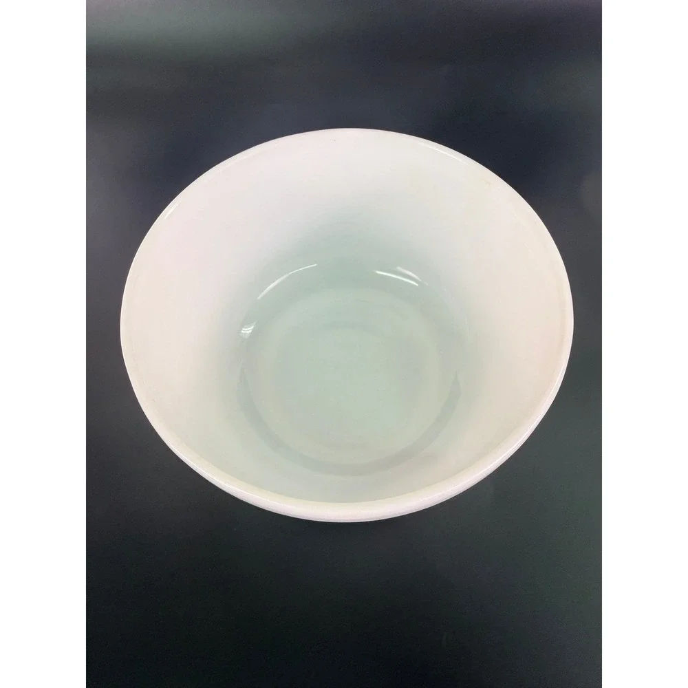 Vintage Pyrex Hamilton Beach White Milk Glass Mixing Bowl Ribbed 8.5